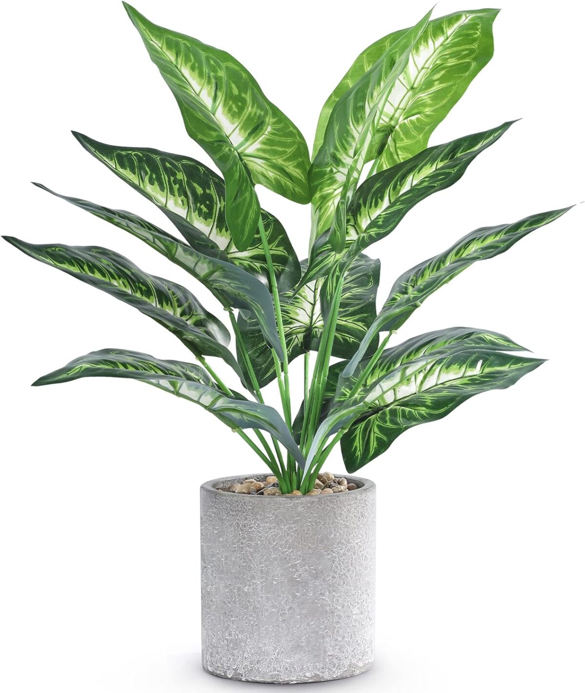16" Small Fake Plants Artificial Tropical Faux Plants Indoor Desk Plant for Home Office Kitchen Shelf Sage Green Decor - Image 2