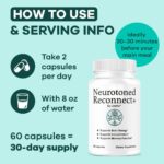 Neurotoned Reconnect Plus - Official Neurotoned Reconnect + Premium Formula Supplement Capsules, NeurotonedReconnect Plus Natural Daily Support Brain & Memory Focus, 60 Capsules for 1 Month - Image 5