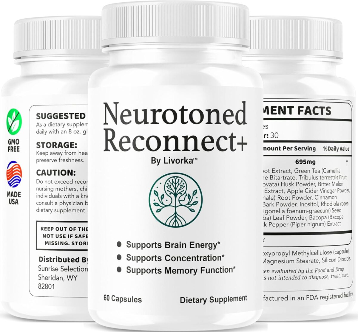 Neurotoned Reconnect Plus - Official Neurotoned Reconnect + Premium Formula Supplement Capsules, NeurotonedReconnect Plus Natural Daily Support Brain & Memory Focus, 60 Capsules for 1 Month - Image 10