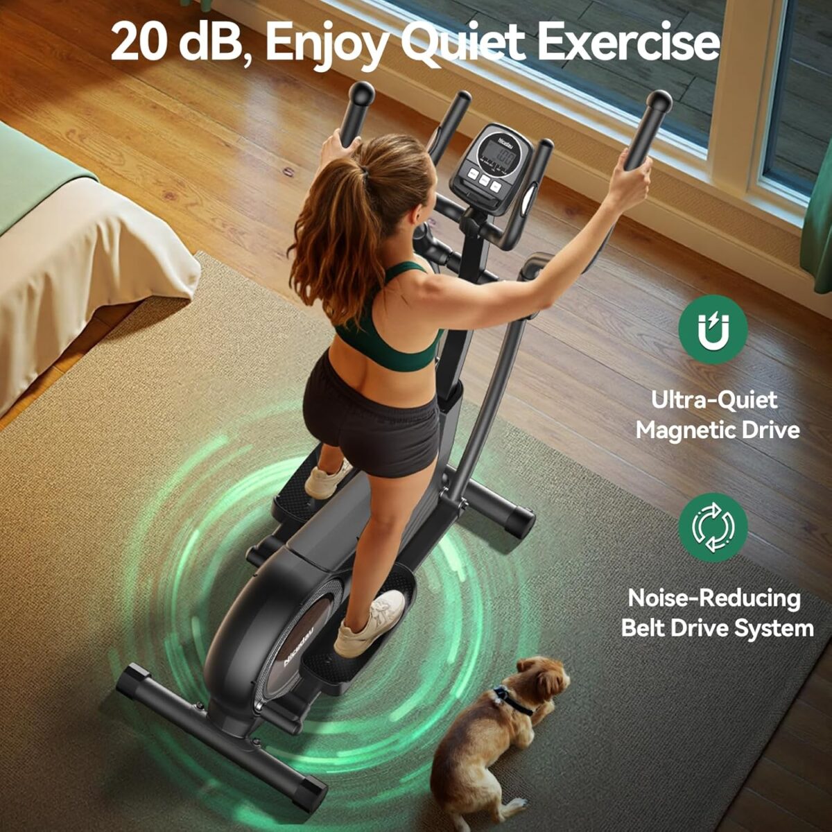 Niceday Elliptical Exercise Machine, Elliptical Machine for Home, Magnetic Elliptical Trainer with 15.5IN-19IN Stride, 16 Resistance Levels, 400LBS Loading Capacity, Support Kinomap APP - Image 6