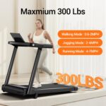 12% Incline Treadmill with Handle, 3-in-1 Portable Treadmills for Home and Office, Foldable Treadmills with 300 Lbs Weight Capacity, 3.0HP Quiet Walking Pad Treadmill, Three Touch Screen - Image 6