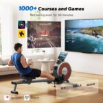 MERACH Rowing Machines for Home, Magnetic Rowing Machine with 16 Levels, Rower Machine of Quiet Resistance, Dual Slide Rail with Max 350lbs Weight Capacity, App Compatible - Image 5
