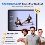MERACH Rowing Machines for Home, Magnetic Rowing Machine with 16 Levels, Rower Machine of Quiet Resistance, Dual Slide Rail with Max 350lbs Weight Capacity, App Compatible - Image 7