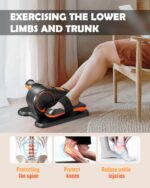 Under Desk Elliptical Machine, Ellipse Leg Exerciser for Seniors with 12 Adjustable Speed, Quiet & Portable Electric Machine Seated Pedal Exerciser with Remote Control for Home - Image 3