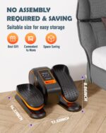 Under Desk Elliptical Machine, Ellipse Leg Exerciser for Seniors with 12 Adjustable Speed, Quiet & Portable Electric Machine Seated Pedal Exerciser with Remote Control for Home - Image 8