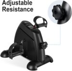 Mini Exercise Bike, himaly Under Desk Bike Pedal Exerciser Portable Foot Cycle Arm & Leg Peddler Machine with LCD Screen Displays - Image 4