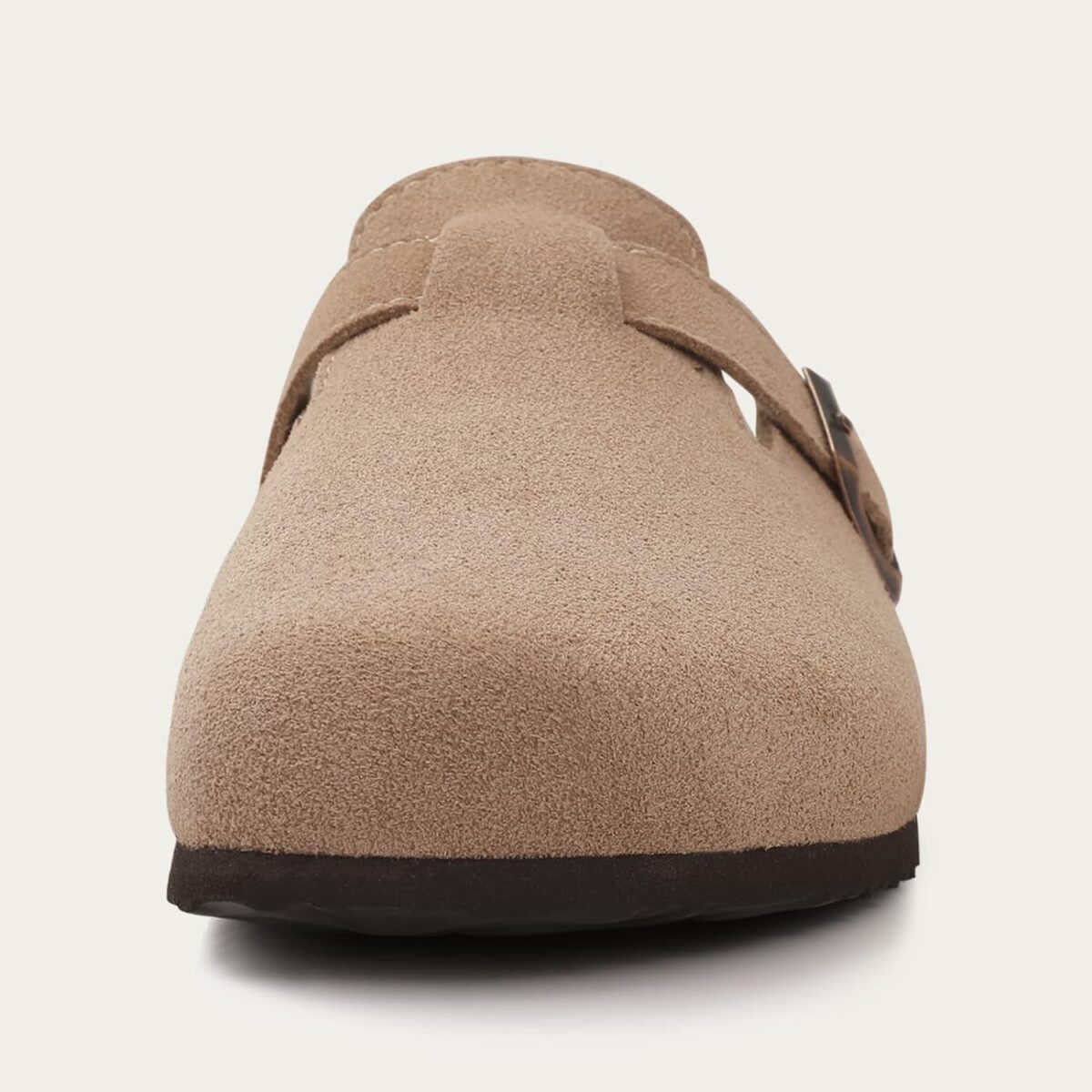 KIDMI Women's Genuine Suede Clogs Cork Footbed Sandals Leather Mules Potato Shoes with Arch Support - Image 5