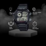 Casio AE1200WH Series | Men’s Digital Watch | 100M WR | Multi Alarms | 100 SEC Stopwatch | Countdown Timer | World Map for World Time | LED Light | LC Analog Display | 10 Year Battery - Image 3