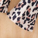 Kids Toddler Girl Clothes Letter Print Graphic Top + Leopard Print Flare Leg Pants 2PC Summer Clothing Set - Image 7