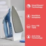 BLACK+DECKER Easy Steam Compact Iron for Clothes, Automatic Shutoff, Nonstick Plate, Light Weight, 1200 Watts - Image 3
