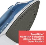 BLACK+DECKER Easy Steam Compact Iron for Clothes, Automatic Shutoff, Nonstick Plate, Light Weight, 1200 Watts - Image 5