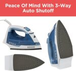 BLACK+DECKER Easy Steam Compact Iron for Clothes, Automatic Shutoff, Nonstick Plate, Light Weight, 1200 Watts - Image 8