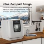 COMFEE' Countertop Dishwasher, Portable Dishwasher with 6L Built-in Water Tank, Mini Dishwasher with More Space Inside, 7 Programs, UV Hygiene& Auto Door Open, for Apartments, Dorms& RVs, White - Image 10
