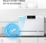 COMFEE’ Portable Mini Dishwasher, Energy Star, Countertop, 6 Place Settings, with 8 Washing Programs, Speed, Baby-Care, ECO& Glass, Dish Washer for Dorm, RV& Apartment, White - Image 7