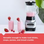 BLACK+DECKER PowerCrush Multi-Function Blender with 6-Cup Glass Jar, 4 Speed Settings, Silver - Image 6