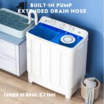Auertech Portable Washing Machine, 28lbs Twin Tub Washer Mini Compact Laundry Machine with Drain Pump, Semi-automatic 18lbs Washer 10lbs Spinner Combo for Dorms, Apartments, RVs - Image 5
