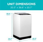 BLACK+DECKER Small Portable Washer, Washing Machine for Household Use, Portable Washer 1.7 cu.Ft with 8 Cycles, Transparent Lid & LED Display - Image 3