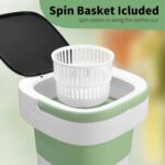 Portable Washing Machine, 16L Upgraded with Spin Basket Laundry Machine, 3 Cleaning Modes Suitable for Small Clothes, Foldable Design Ideal for Hotel, Campain, Apartment and Home - Image 5