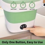 Portable Washing Machine, 16L Upgraded with Spin Basket Laundry Machine, 3 Cleaning Modes Suitable for Small Clothes, Foldable Design Ideal for Hotel, Campain, Apartment and Home - Image 6