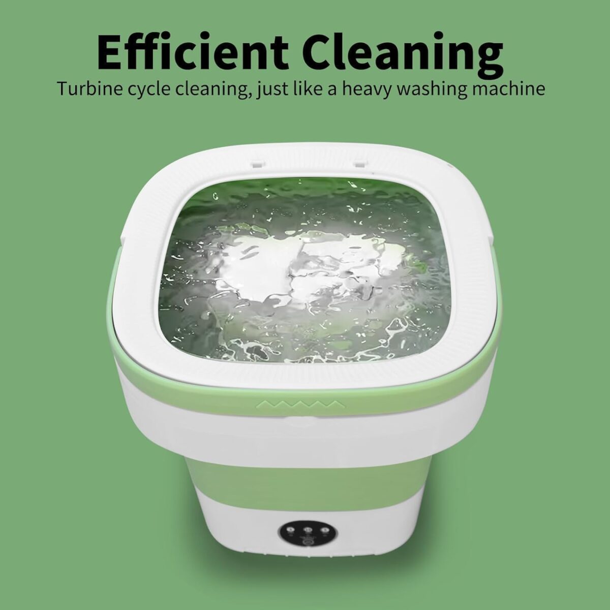 Portable Washing Machine, 16L Upgraded with Spin Basket Laundry Machine, 3 Cleaning Modes Suitable for Small Clothes, Foldable Design Ideal for Hotel, Campain, Apartment and Home - Image 8
