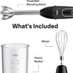 Braun MultiQuick 5 Immersion Hand Blender with Dual Speed + Turbo and Patented Technology, 350W - Includes Beaker and Whisk, Black, MQ505 - Image 9