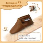 Mejale Baby Infant Toddler Shoes Slip-on Soft Sole Leather Moccasins Pre-Walkers - Image 4