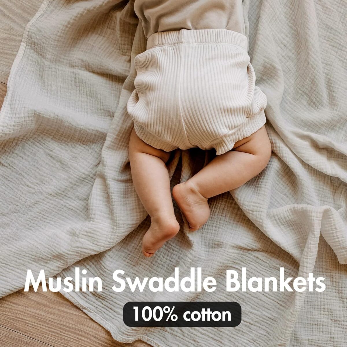 Muslin Swaddle Blankets for Newborn, 3 Pack Breathable Soft Receiving Blanket, Large 38 x 40 inches Swaddle Wrap Burping Clothes, Essentials Infant Shower Items, Toddler Gift (Bright Colors) - Image 4