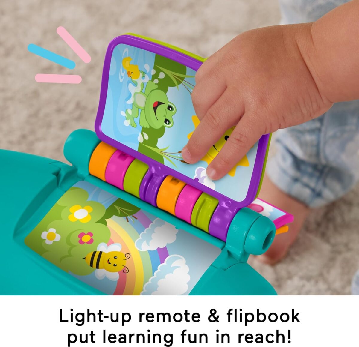 Fisher-Price Toddler Learning Toy Laugh & Learn Smart Stages Chair with Music Lights & Activities for Infants Ages 1+ Years, Teal - Image 5