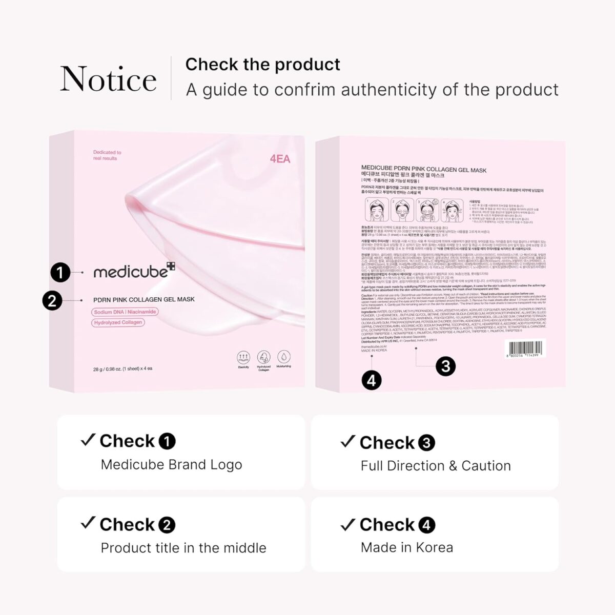 medicube Salmon DNA PDRN pink collagen jelly gel mask | overnight face mask for glass glow skin- elasticity, hydrating, firming and moisturizing | korean skincare, 28g, 4ea - Image 3