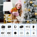 8K Digital Cameras for Photography Autofocus, WiFi 88MP Vlogging Camera with Dual-Lens, Flash, 16X Digital Zoom, Touch Screen, Travel Camera Anti-Shake with Lens Hood, 64GB Card,2 Batteries - Image 9