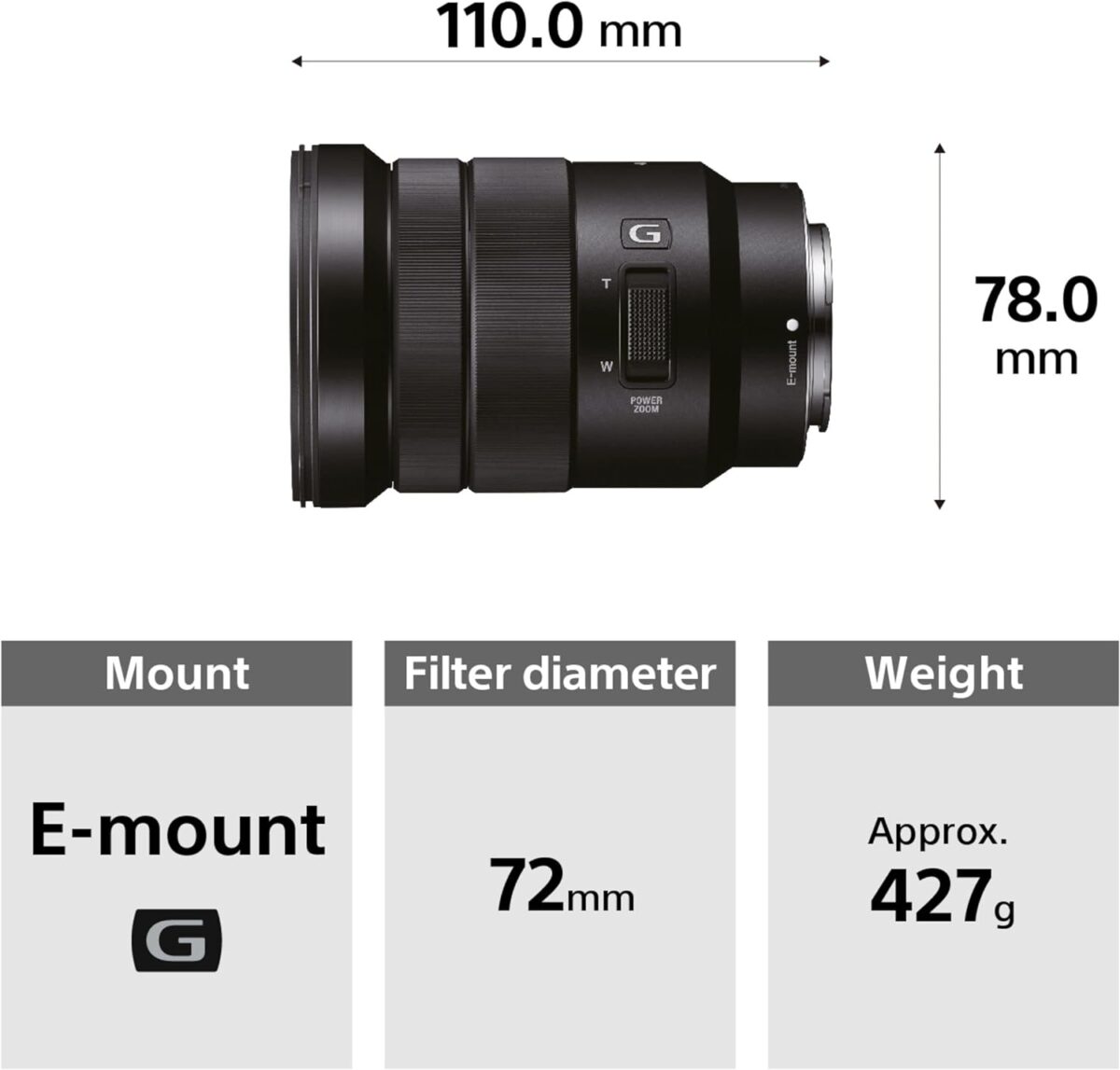 Sony SELP18105G E PZ 18-105mm F4 G OSS , Black - Image 8