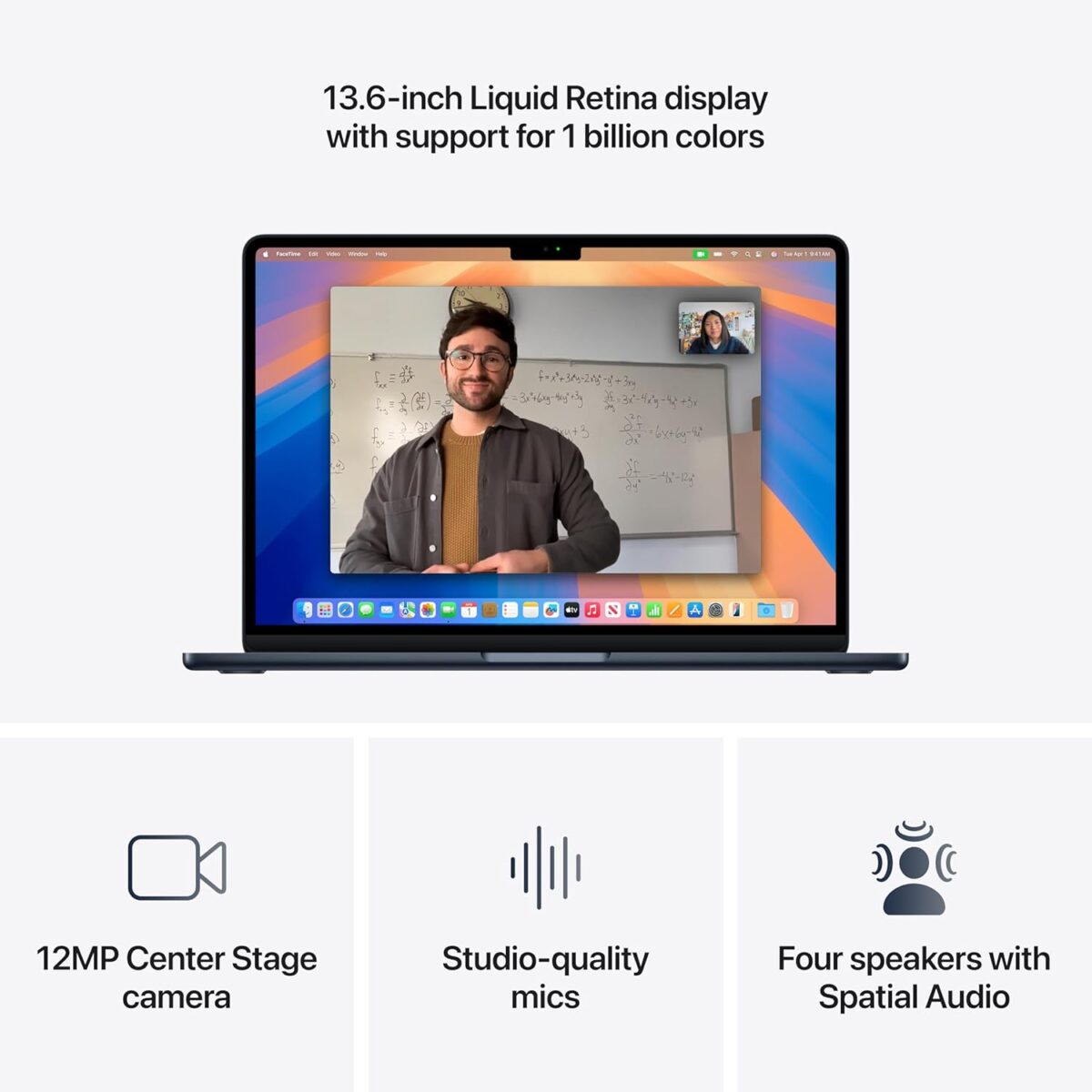 Apple 2025 MacBook Air 13-inch Laptop with M4 chip, 16GB Unified Memory, 2TB SSD Storage - Midnight - Image 5