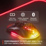 SteelSeries Aerox 3 Wireless - Holey RGB Gaming Mouse - Ultra-lightweight Water Resistant Design - 18K DPI TrueMove Air Optical Sensor- Onyx - Image 7