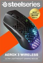SteelSeries Aerox 3 Wireless - Holey RGB Gaming Mouse - Ultra-lightweight Water Resistant Design - 18K DPI TrueMove Air Optical Sensor- Onyx - Image 11