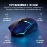 Corsair NIGHTSABRE RGB Wireless Gaming Mouse for FPS, MOBA - 26,000 DPI - 11 Programmable Buttons - Up to 100hrs Battery - iCUE Compatible - Black - Image 4