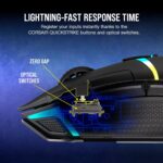 Corsair NIGHTSABRE RGB Wireless Gaming Mouse for FPS, MOBA - 26,000 DPI - 11 Programmable Buttons - Up to 100hrs Battery - iCUE Compatible - Black - Image 6