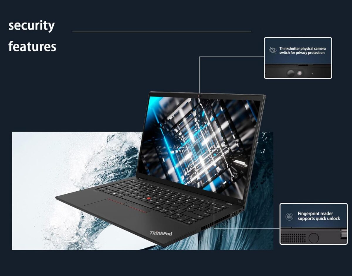 Lenovo ThinkPad T14 Business Laptop (14" FHD+ Touchscreen, AMD Ryzen 5 PRO 6650U, 16GB RAM, 512GB SSD, 6-Core (Beat i7-1250U)), Backlit, Fingerprint, 1080p Webcam, Wi-Fi 6E, Win 11 Pro w / AI Copilot - Image 6