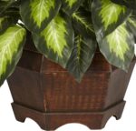 Nearly Natural 6639 24in. Golden Dieffenbachia Silk Plant, Green - Image 7