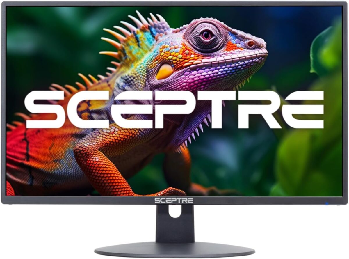 Sceptre 24-inch Professional Thin 1080p LED Monitor 99% sRGB 2x HDMI VGA Build-in Speakers, Machine Black (E248W-19203R Series) - Image 5