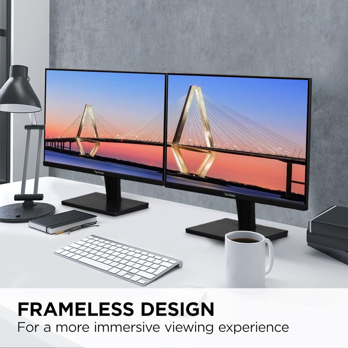 ViewSonic VS2447M 24 Inch 1080p Monitor with 100Hz, FreeSync, Thin Bezels, Eye Care, HDMI, VGA Inputs for Home and Office - Image 3