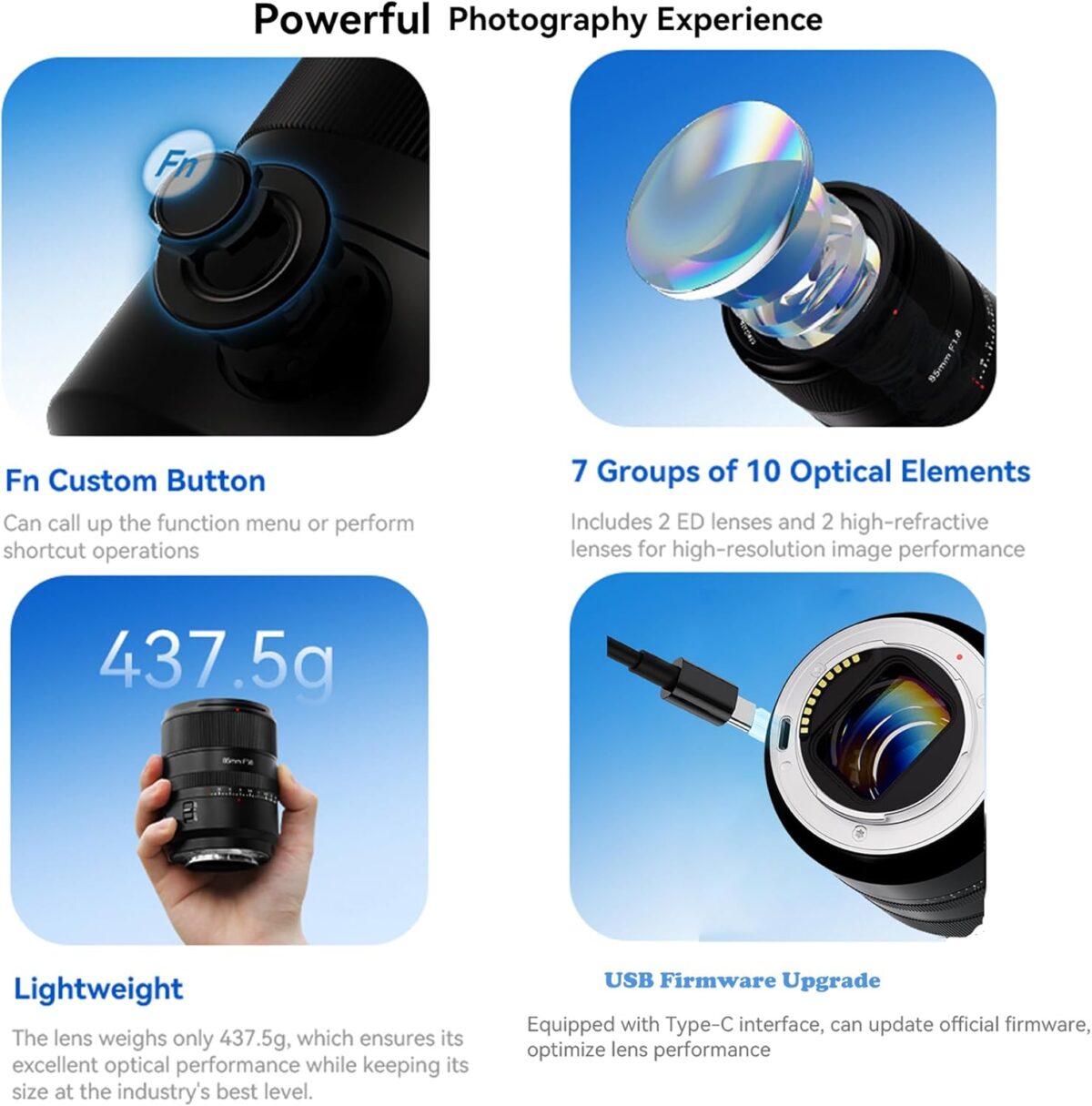 7artisans AF 85mm F1.8 Full Frame Camera Lens STM Auto Manual Focus for L Mount,Large Aperture,Face/Eye Auto Focus,for Portraiture/Street Photography/Humanistic Subjects - Image 9