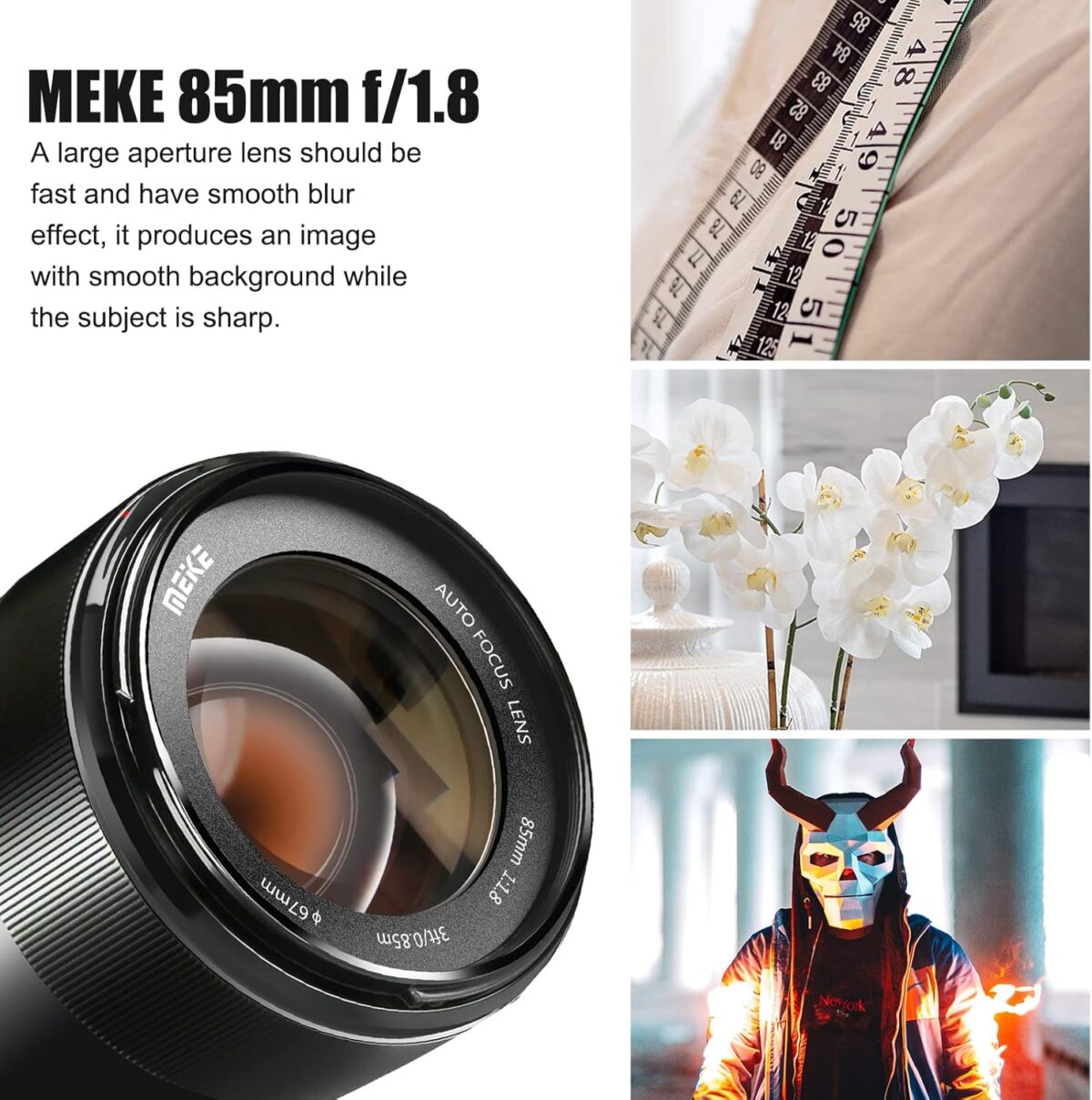 Meike 85mm F1.8 Full Frame Auto Focus Medium-Telephoto Portrait Lens Compatible with Canon EOS EF Mount Digital SLR Cameras 5D Mark IV 6D Mark II - Image 5