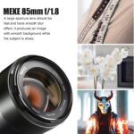 Meike 85mm F1.8 Full Frame Auto Focus Medium-Telephoto Portrait Lens Compatible with Canon EOS EF Mount Digital SLR Cameras 5D Mark IV 6D Mark II - Image 5
