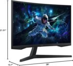 SAMSUNG 32" Odyssey G55C Series QHD 1000R Curved Gaming Monitor, 1ms(MPRT), HDR10, 165Hz, AMD Radeon FreeSync, Eye Care, Glare Free, Sharp Resolution LS32CG550ENXZA - Image 10