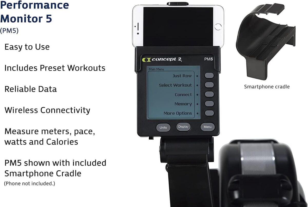 Concept2 Model D Upgraded New Rowing Machine Indoor Rowing Machine for Exercise Control Your Workout Intensity with PM5 Performance Monitor and Bundled with HogoR Cleaning Cloth - Image 4