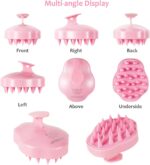 URTHEONE Soft Silicone Hair Scalp Massager Shampoo Brush for Wet Dry Oily Curly Straight Thick Thin Rough Long Short Natural Men Women Kids Pets Hair Care Tools（Pink - Image 6
