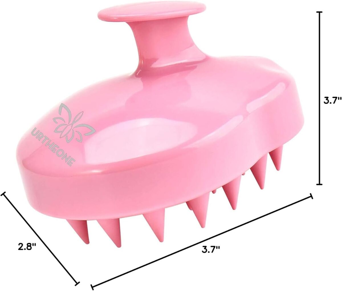 URTHEONE Soft Silicone Hair Scalp Massager Shampoo Brush for Wet Dry Oily Curly Straight Thick Thin Rough Long Short Natural Men Women Kids Pets Hair Care Tools（Pink - Image 9