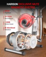 HARISON Elliptical Machine for Home 350 LBS Capacity, Magnetic Elliptical Exercise Machine with 16-Level Resistance Control, Elliptical Trainer with HARISON Bluetooth - Image 3