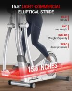 HARISON Elliptical Machine for Home 350 LBS Capacity, Magnetic Elliptical Exercise Machine with 16-Level Resistance Control, Elliptical Trainer with HARISON Bluetooth - Image 5