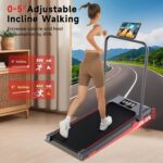 Walking Pad Treadmill with Incline and Handle Bar, 7.5MPH Under Desk Treadmill for Home Office, 360 Lbs Capacity Portable Treadmills with Remote Control, Led Display - Image 3